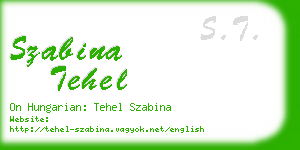 szabina tehel business card